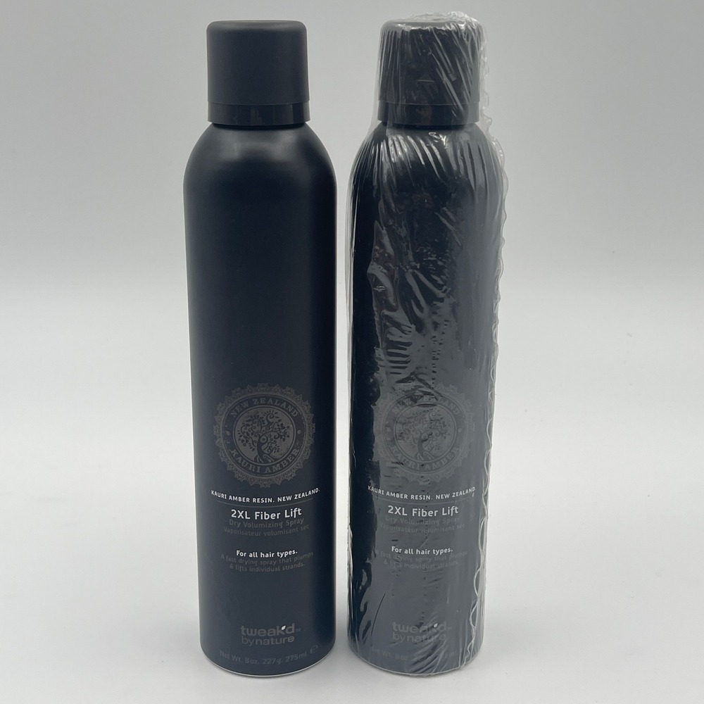 Tweak'd by Nature 2XL Fiber Lift Dry Volumizing Spray Kauri Amber Set of 2 8oz
